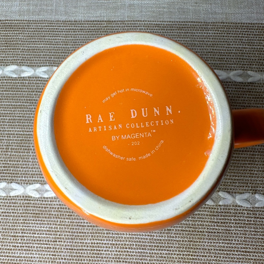 Rae Dunn “MORNIN’ PUMPKIN” 12 Ounce Coffee Mug - Picture 8 of 9